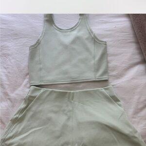 Lululemon Ribbed Tank and Shorts Set